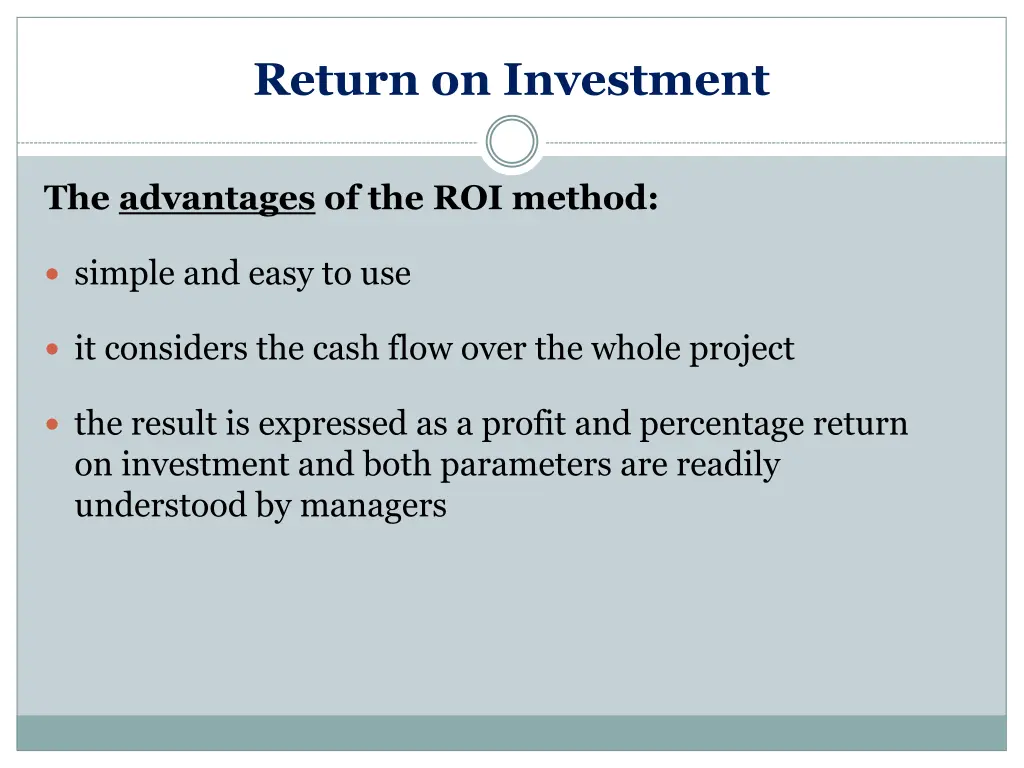 return on investment 3