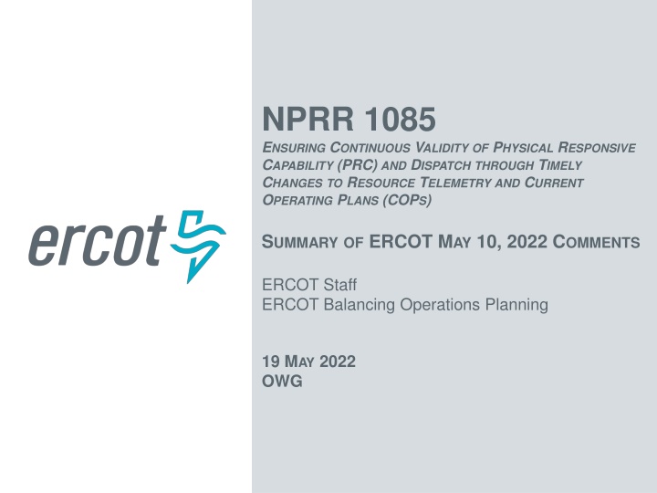 nprr 1085 e nsuring c ontinuous v alidity