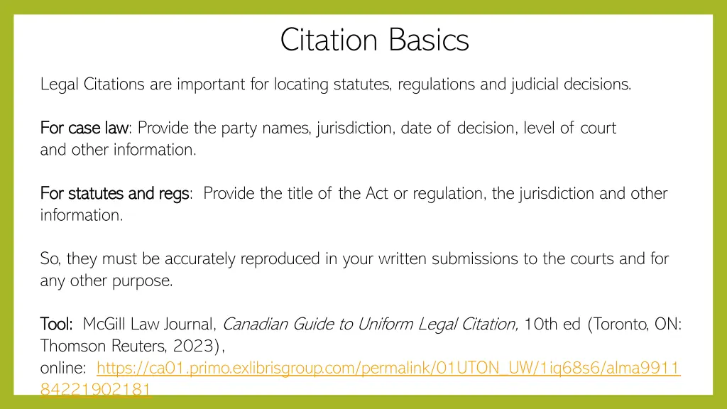citation basics