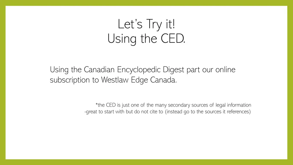 let s try it using the ced