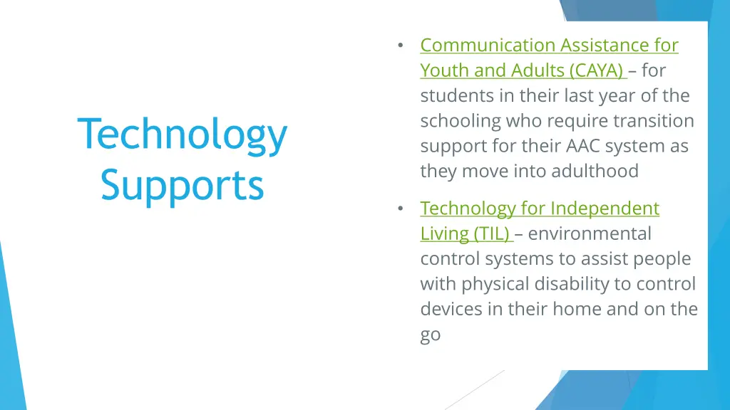 communication assistance for youth and adults