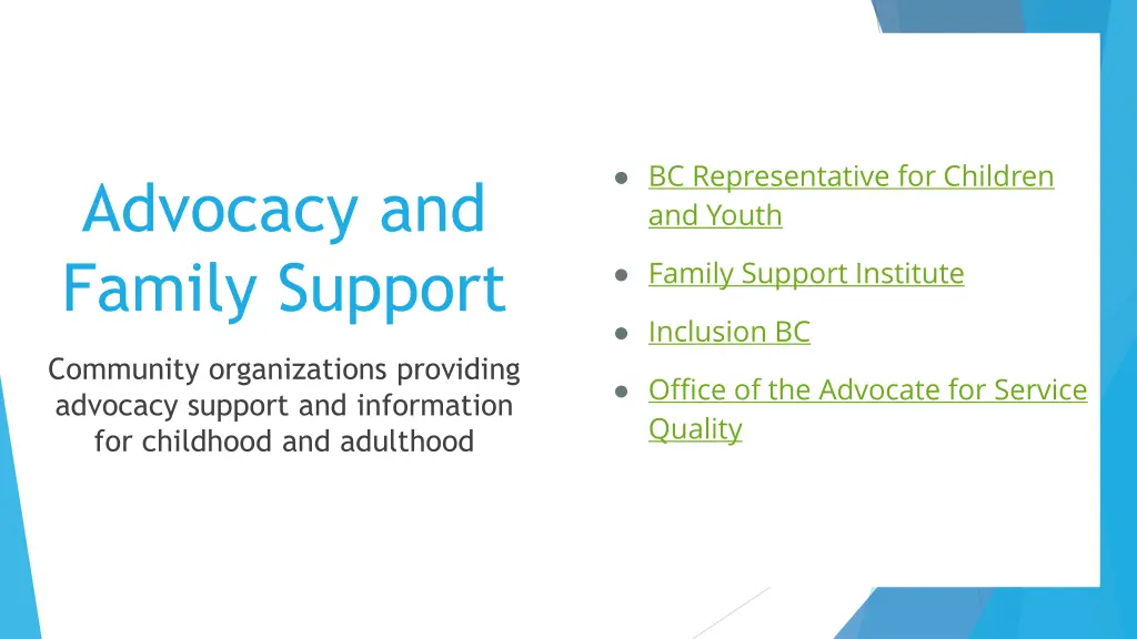 family support community living victoria and youth