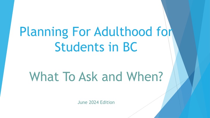 planning for adulthood for students in bc