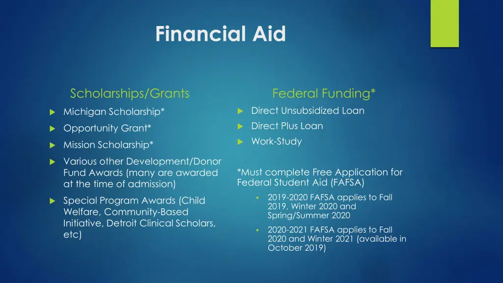 financial aid