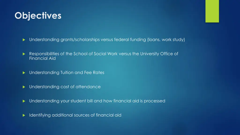 objectives
