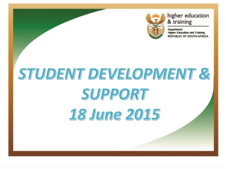 student development support 18 june 2015