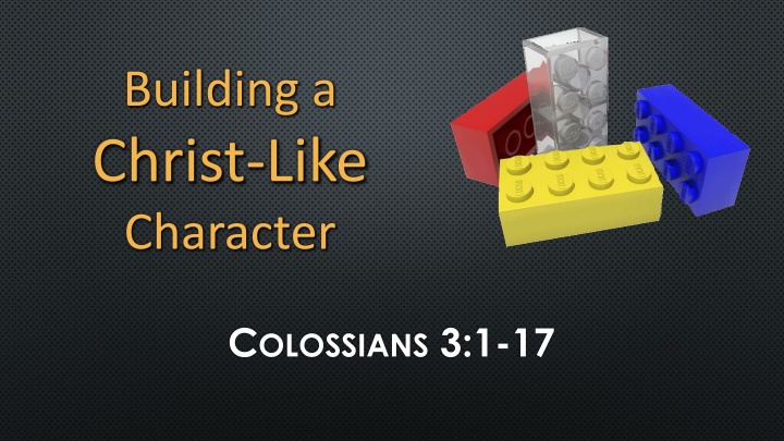 building a christ like character
