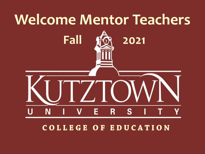 welcome mentor teachers fall