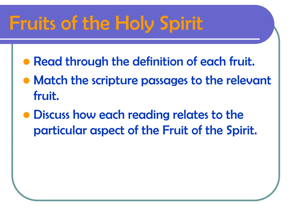 fruits of the holy spirit 2
