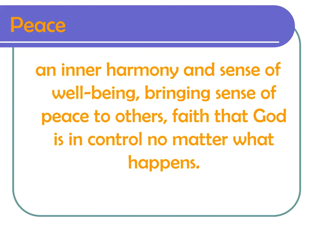 peace
