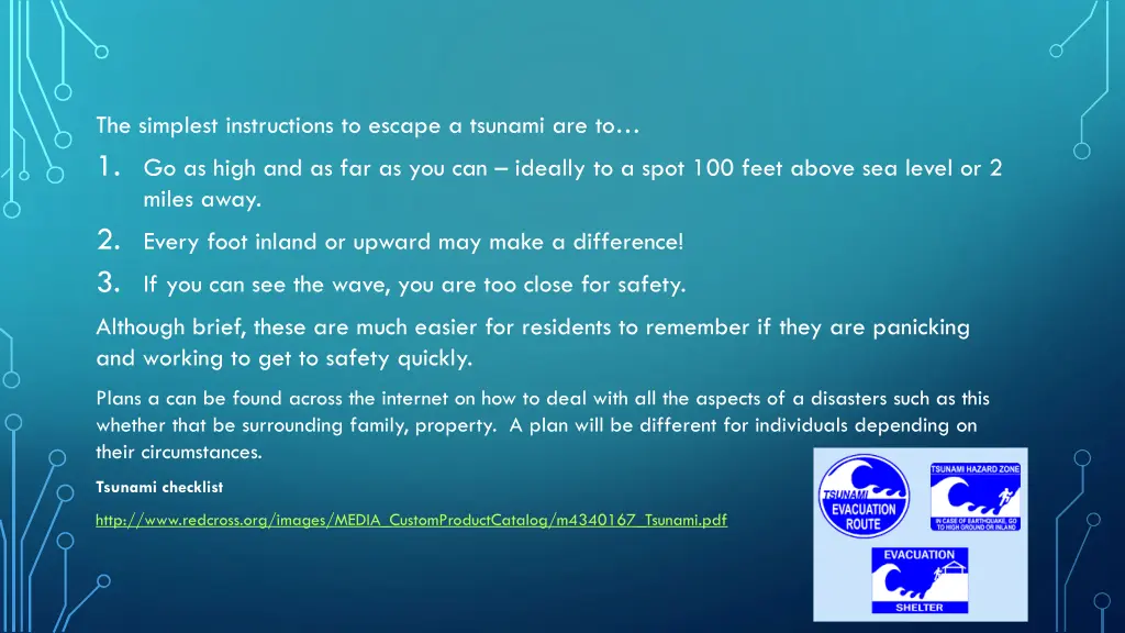 the simplest instructions to escape a tsunami