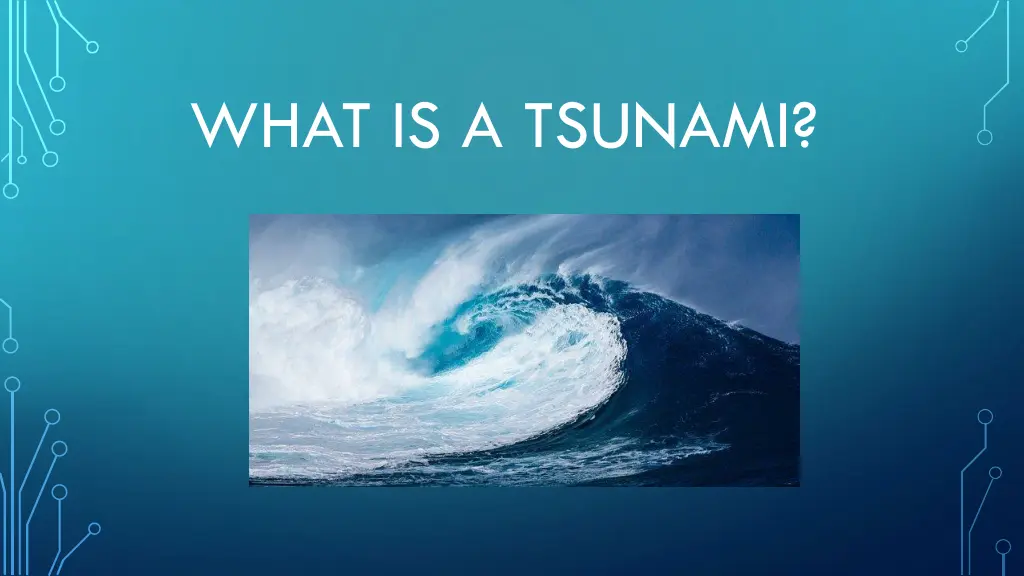 what is a tsunami