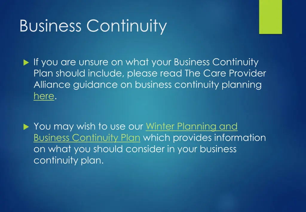 business continuity