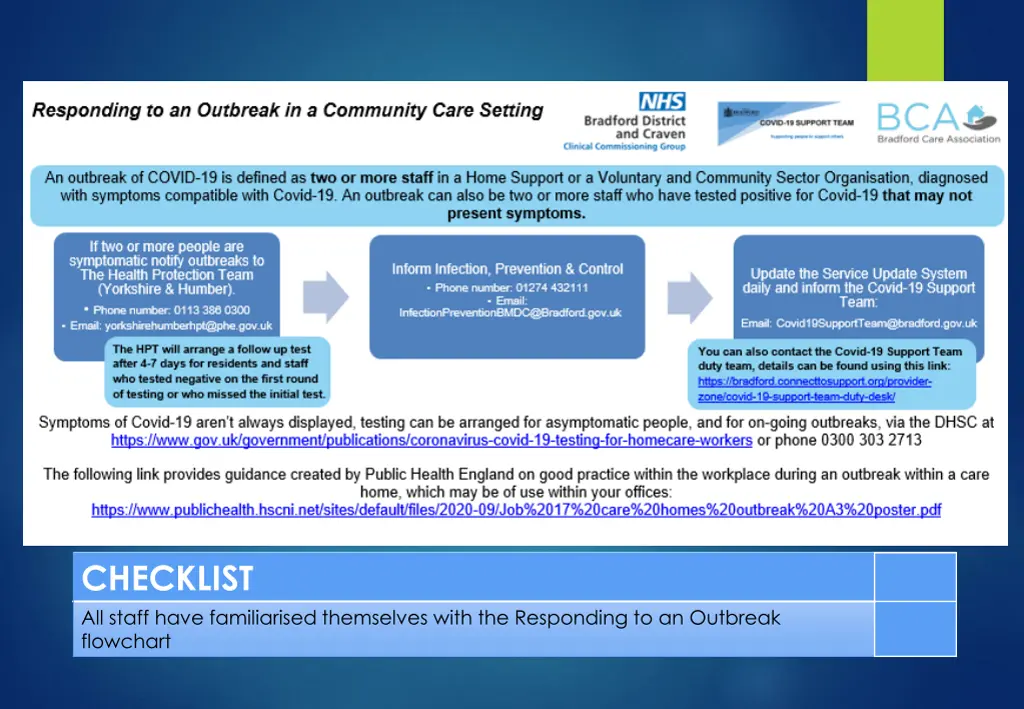 checklist all staff have familiarised themselves 1