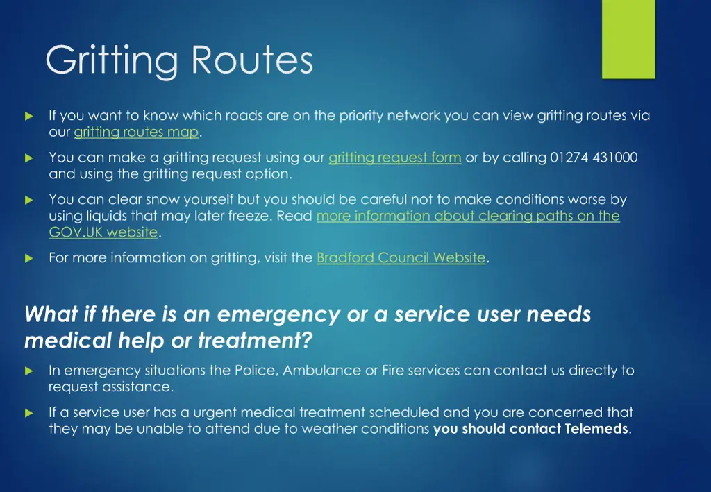 gritting routes