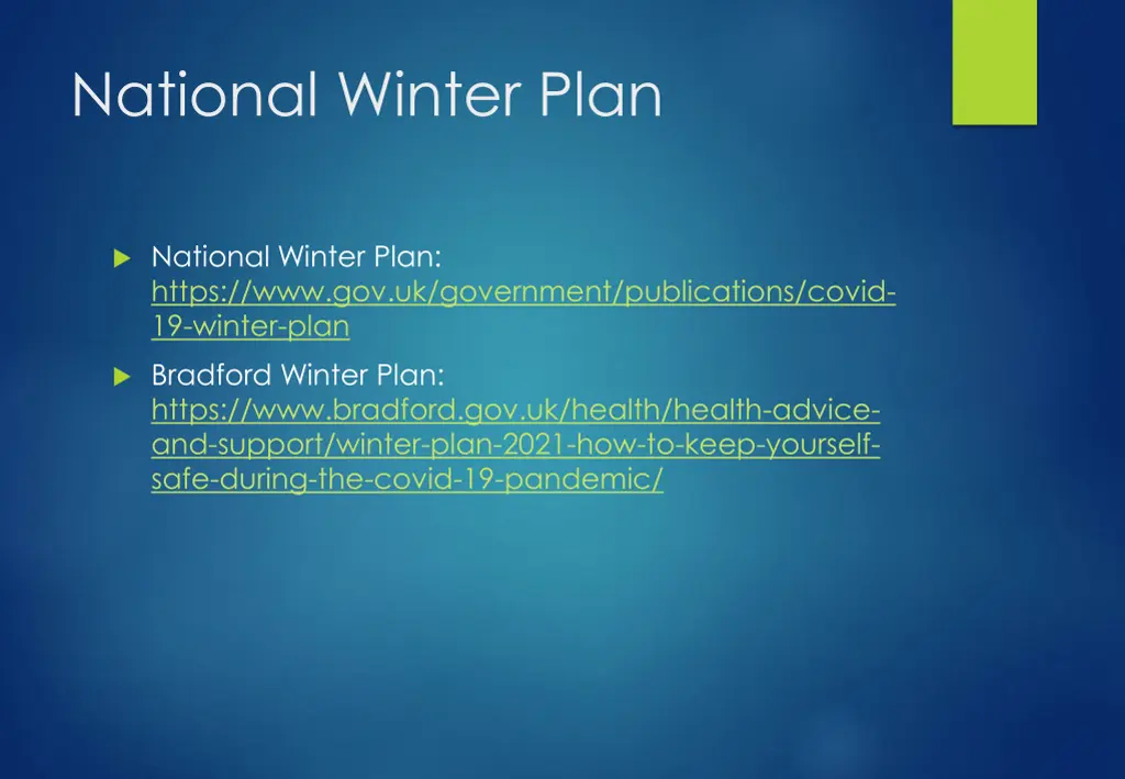 national winter plan