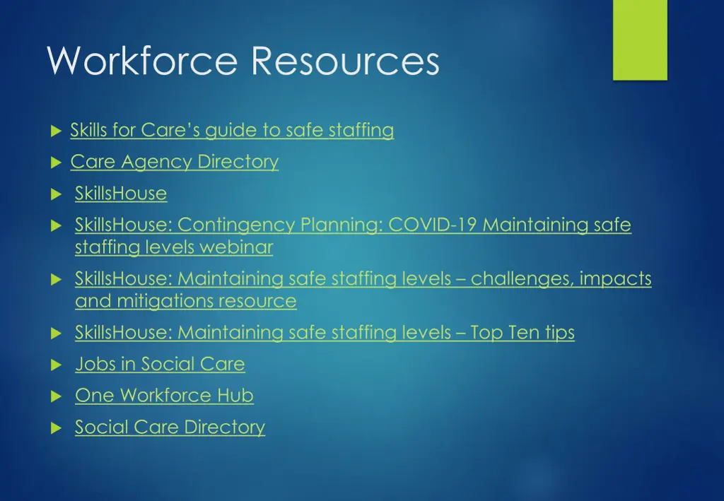 workforce resources