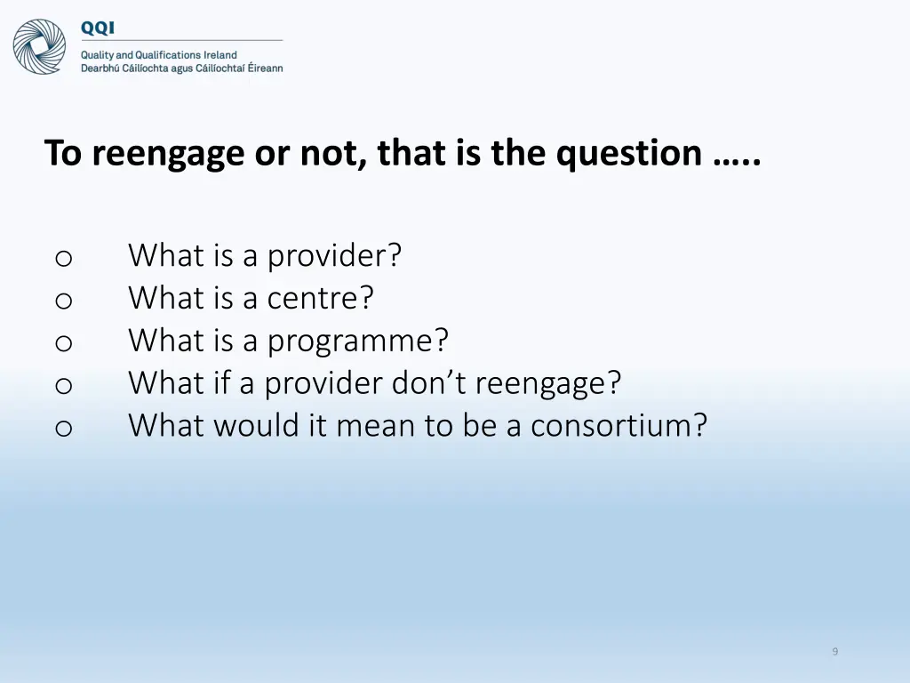 to reengage or not that is the question