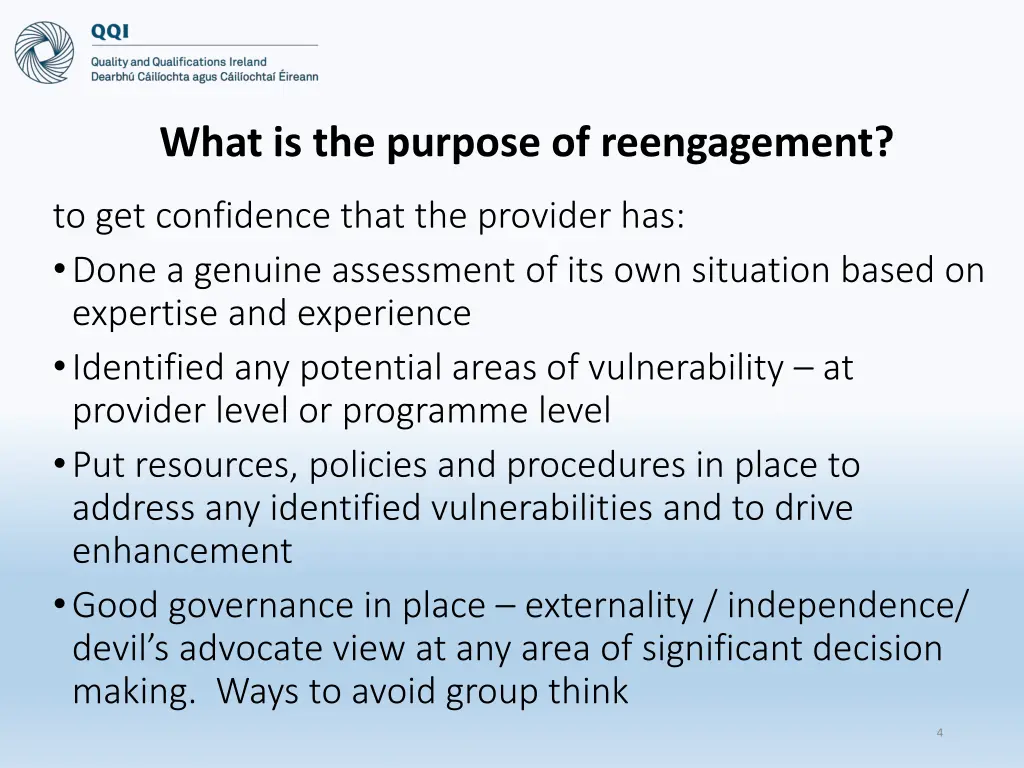 what is the purpose of reengagement