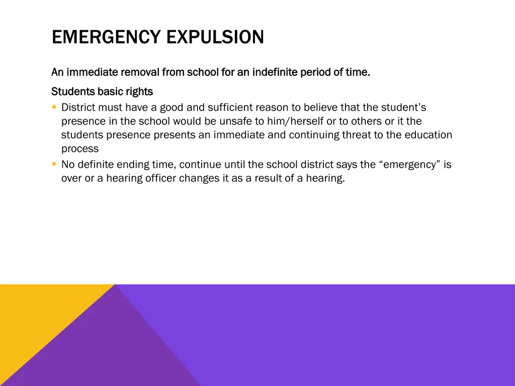 emergency expulsion