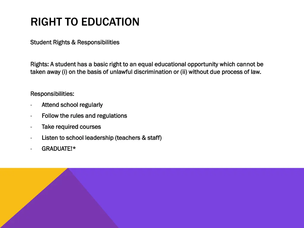 right to education