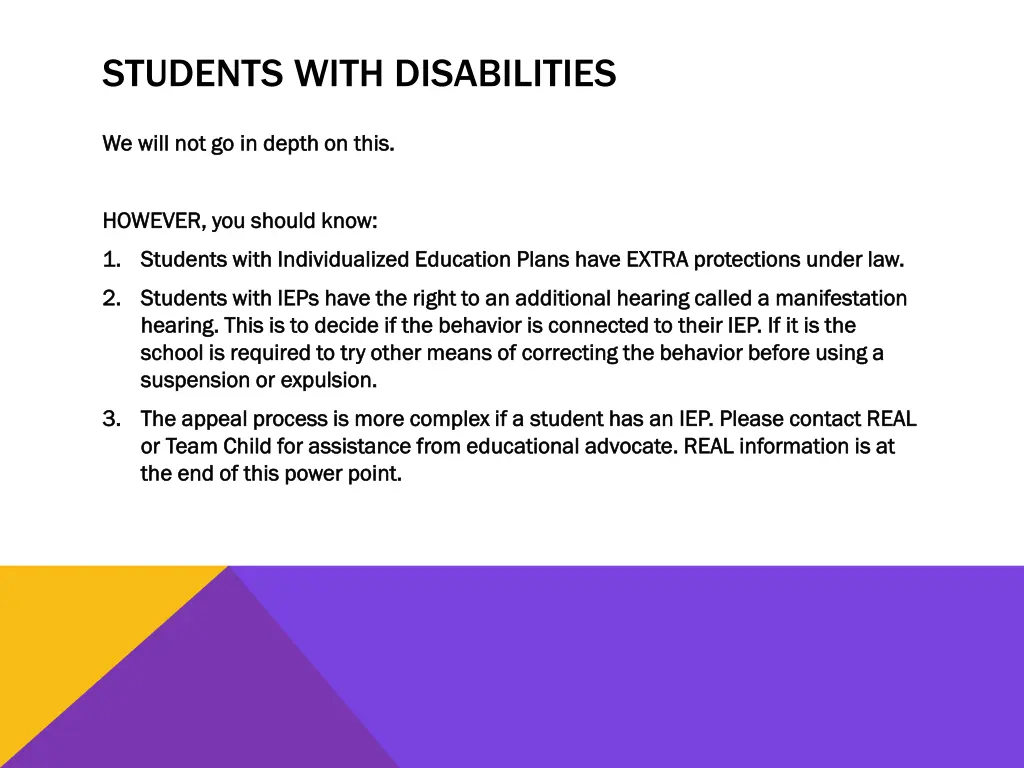 students with disabilities