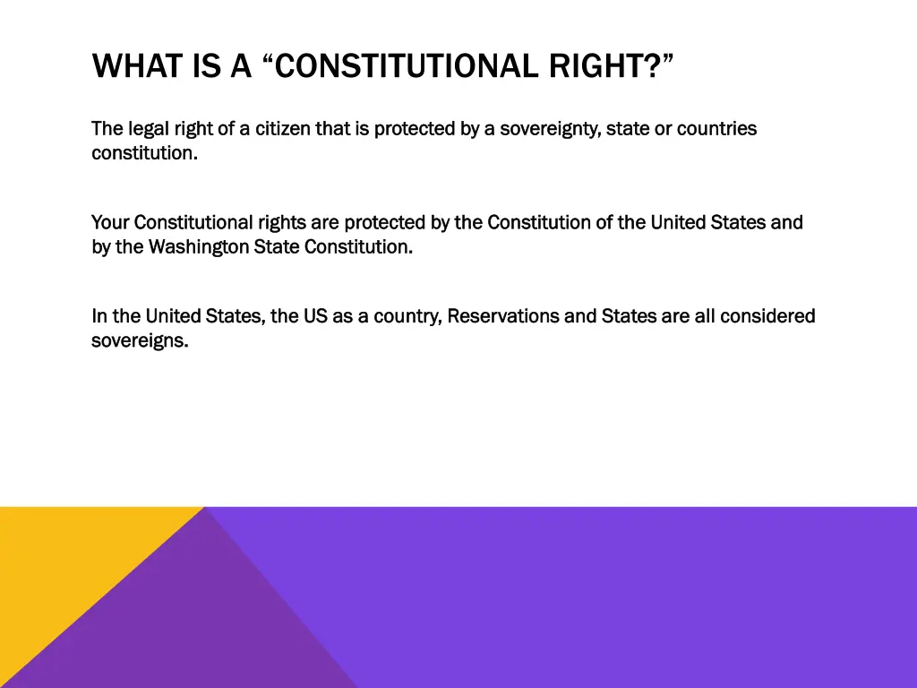 what is a constitutional right