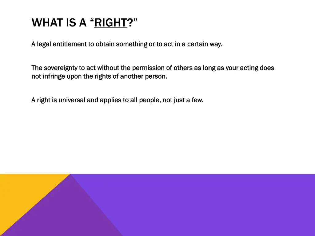 what is a right