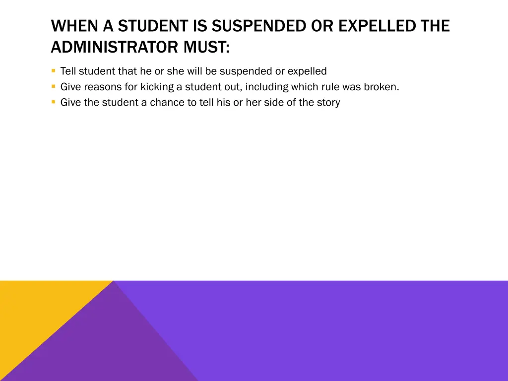 when a student is suspended or expelled