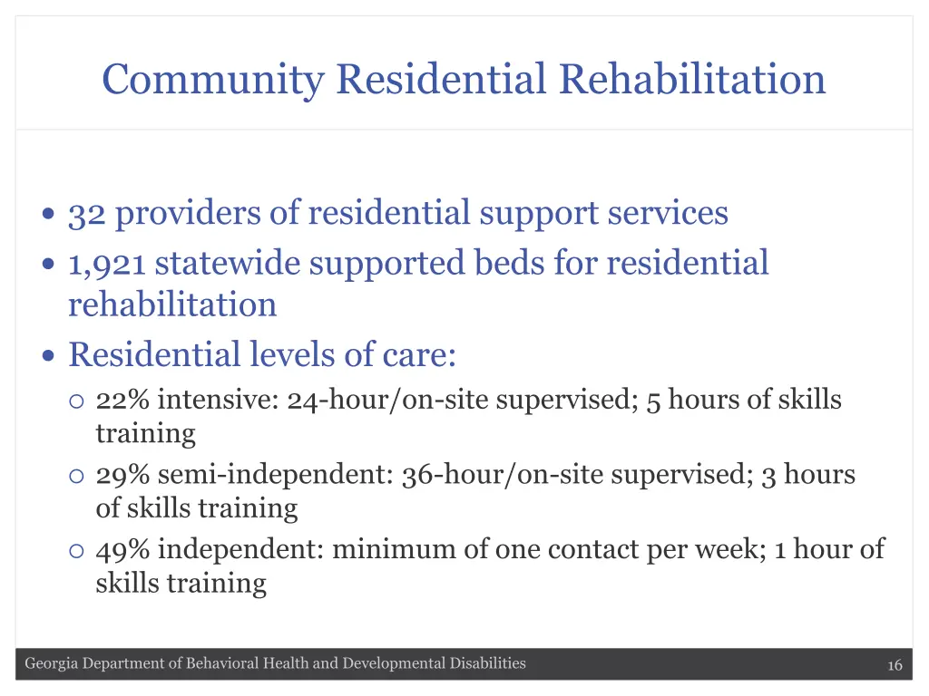 community residential rehabilitation 1