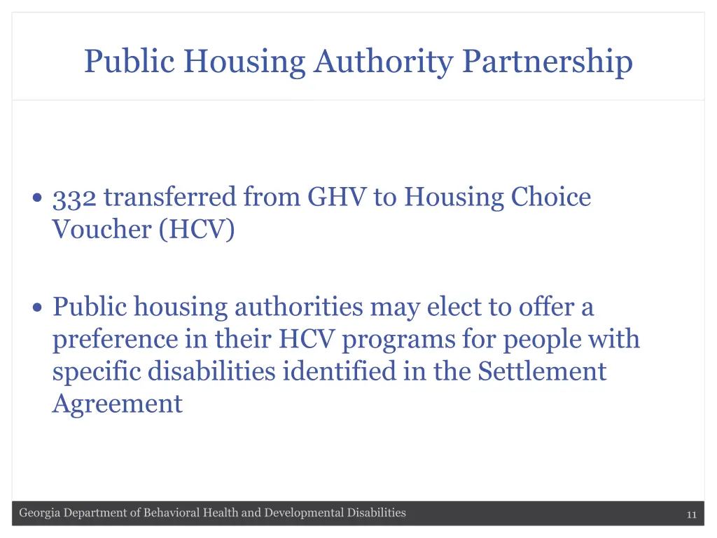 public housing authority partnership