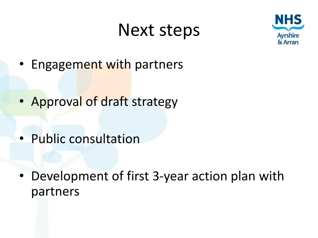 next steps