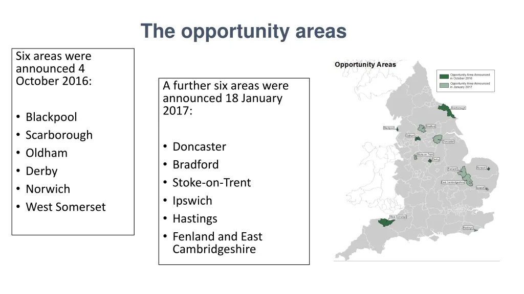 the opportunity areas