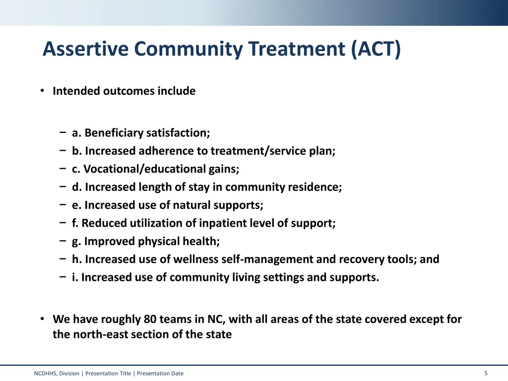 assertive community treatment act 1