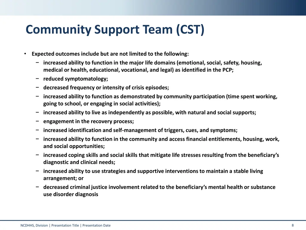 community support team cst 1