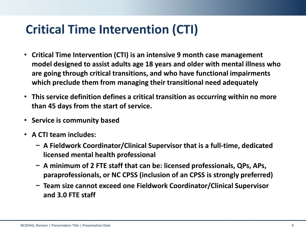 critical time intervention cti