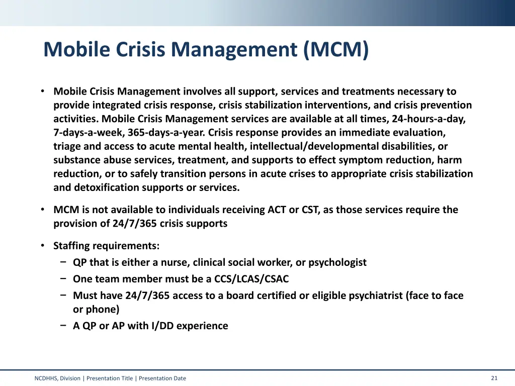 mobile crisis management mcm