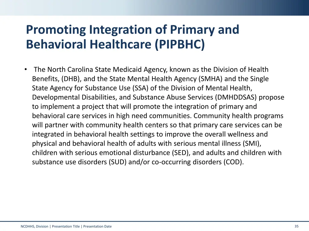 promoting integration of primary and behavioral