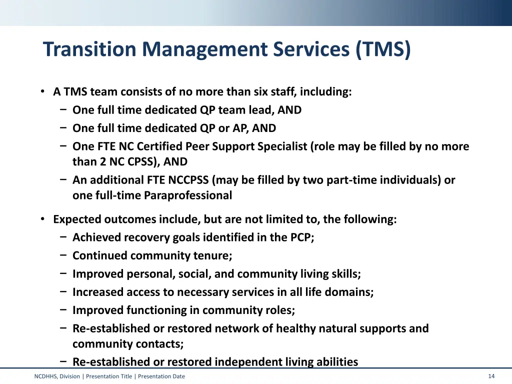 transition management services tms 1