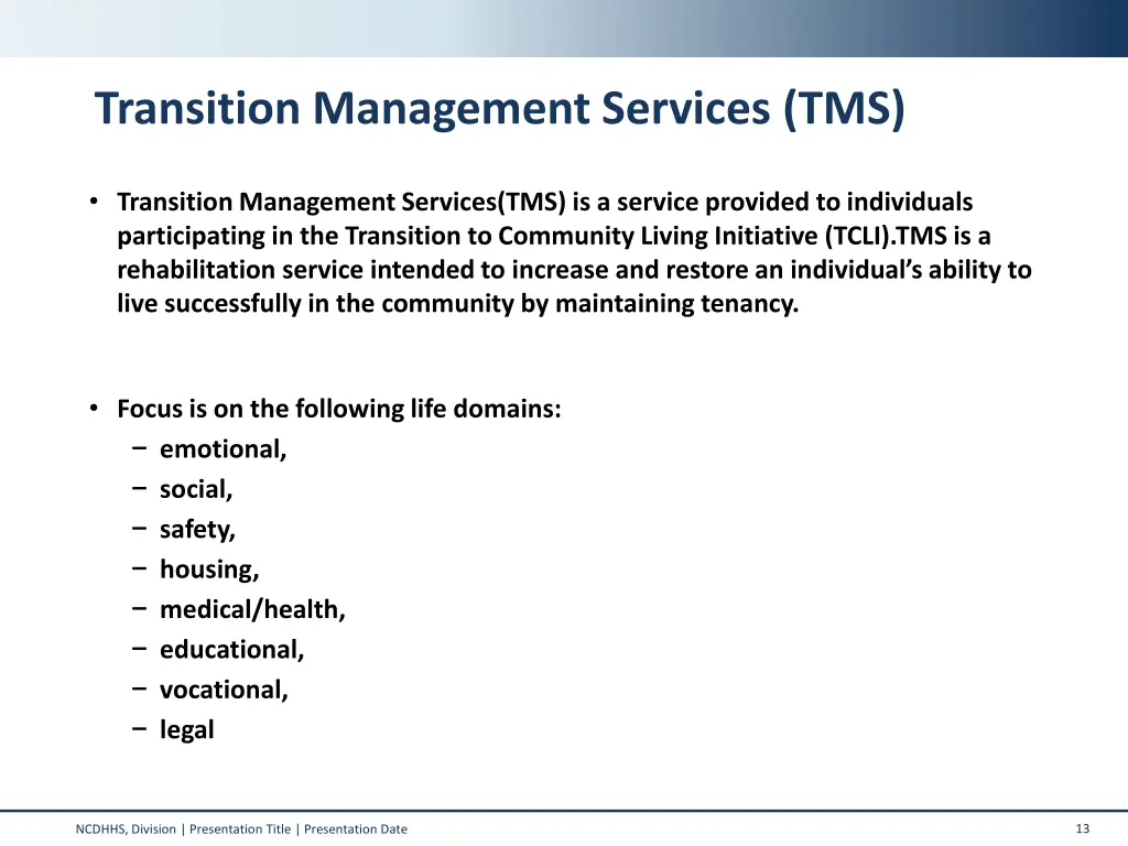transition management services tms