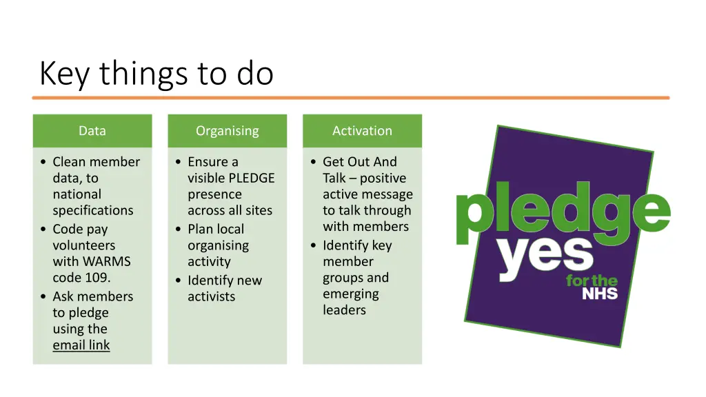 key things to do