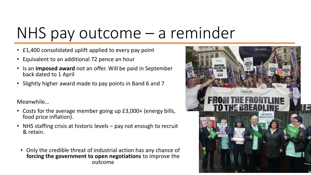 nhs pay outcome a reminder