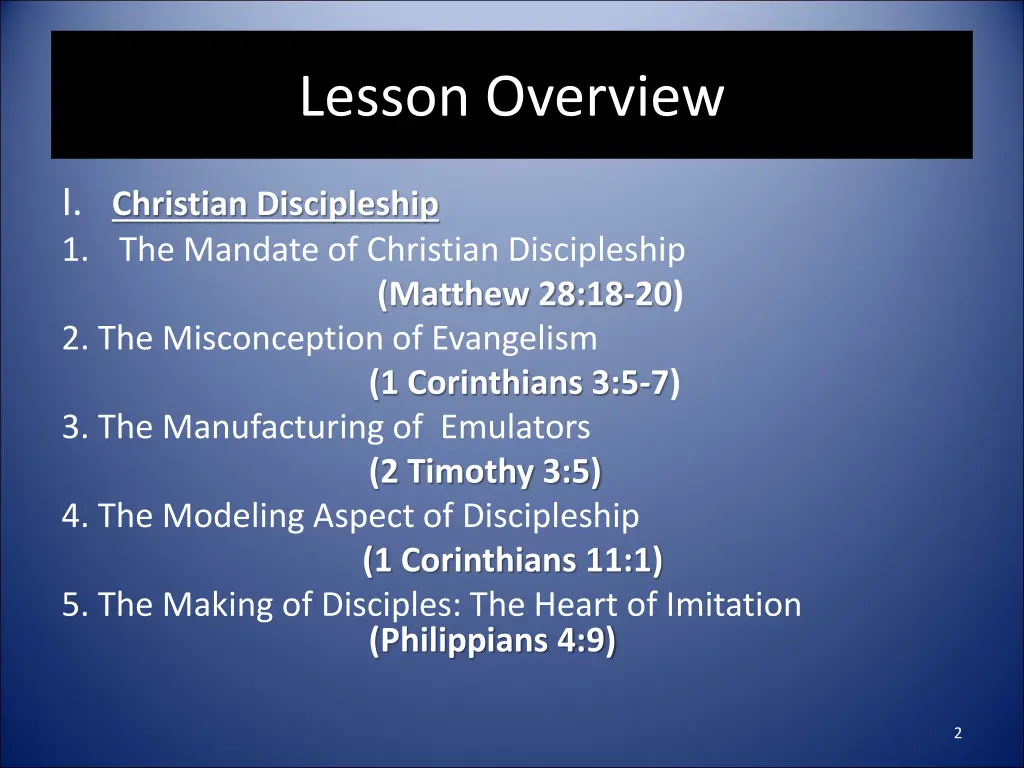 lesson overview