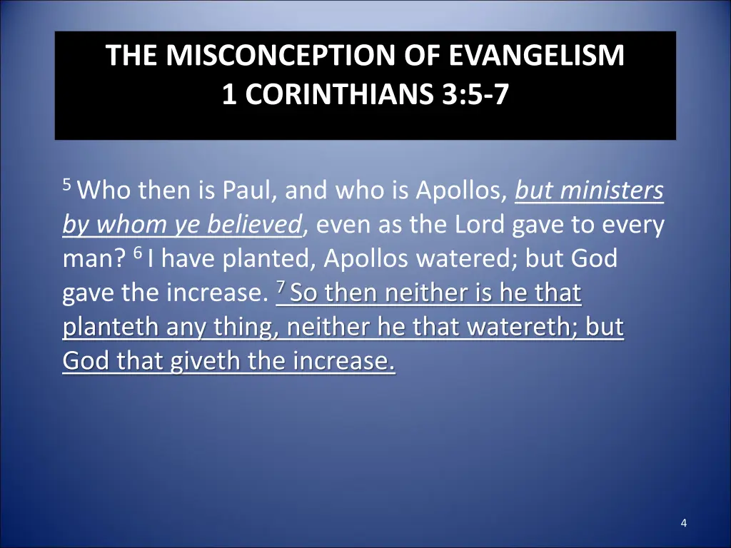 the misconception of evangelism 1 corinthians