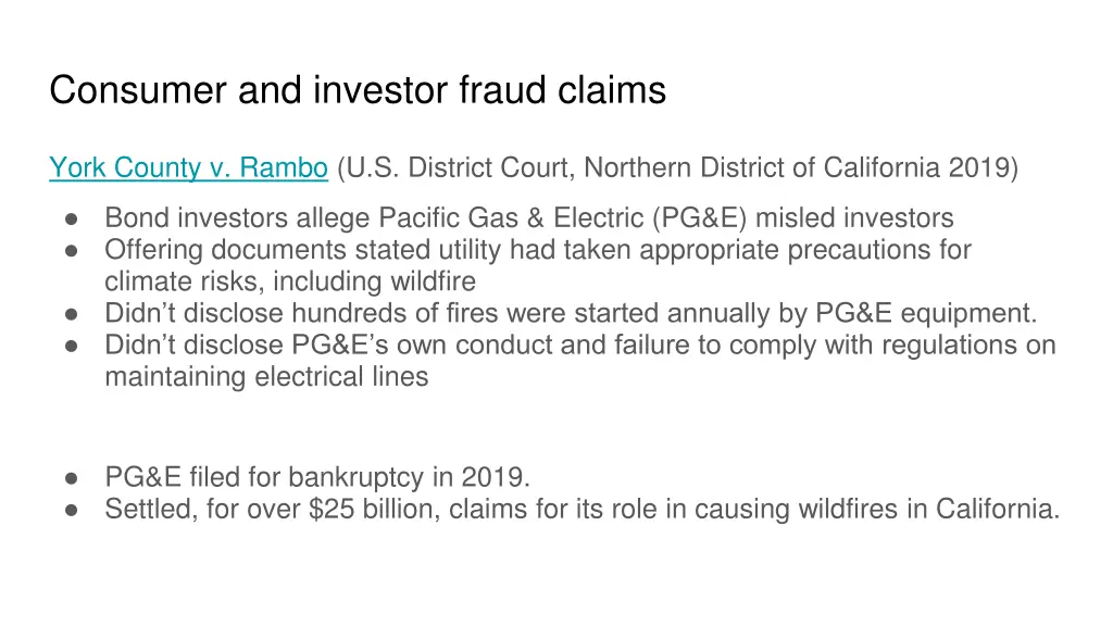 consumer and investor fraud claims 1