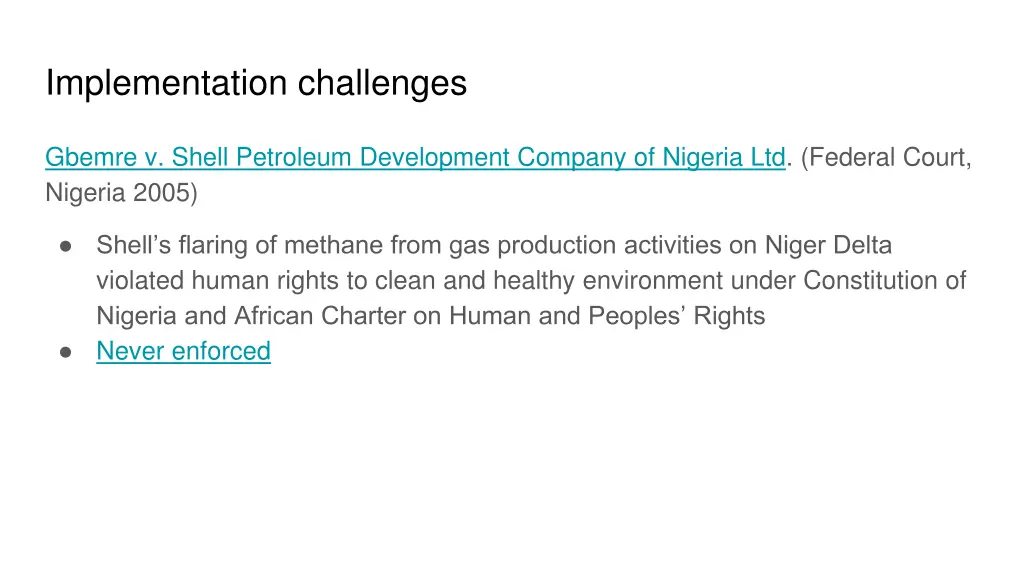 implementation challenges