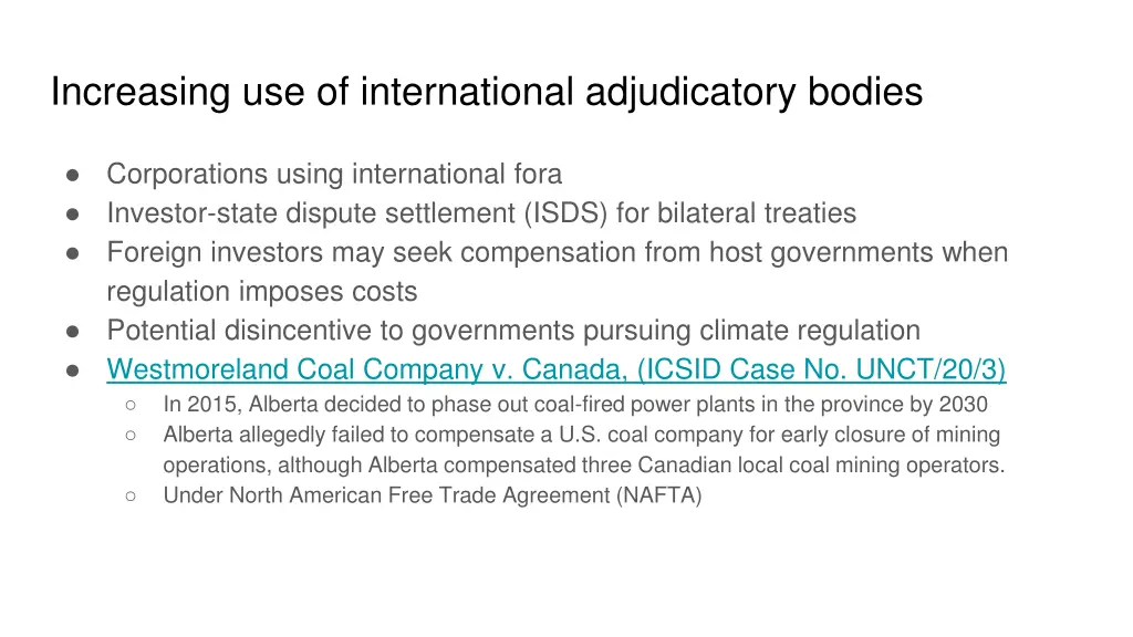 increasing use of international adjudicatory 1