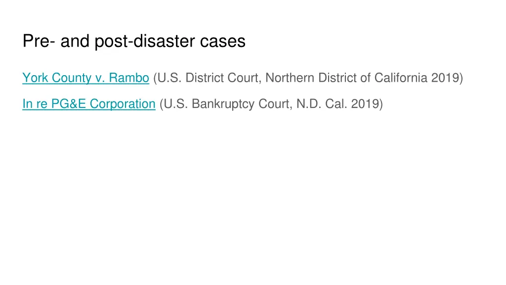 pre and post disaster cases