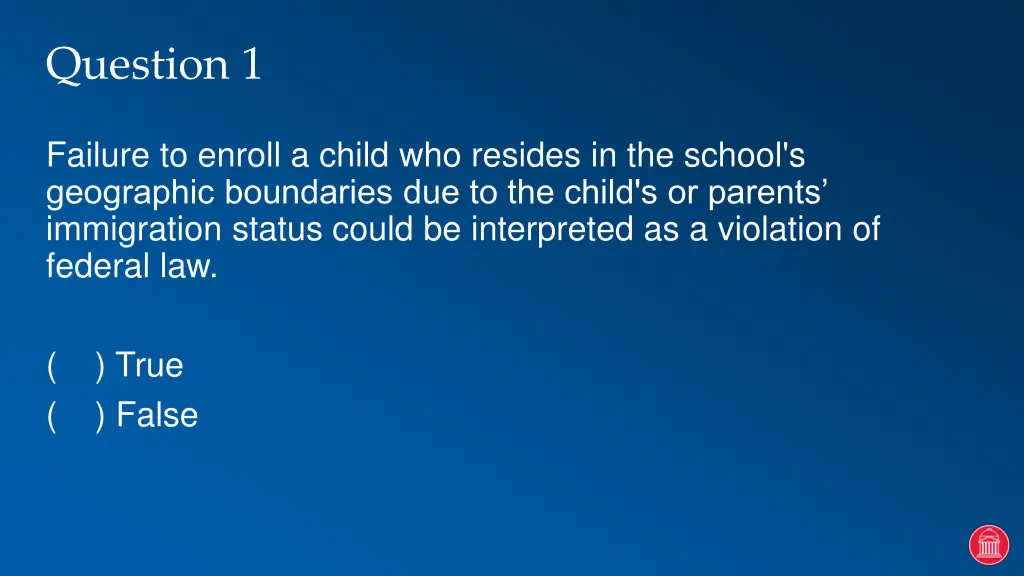 question 1