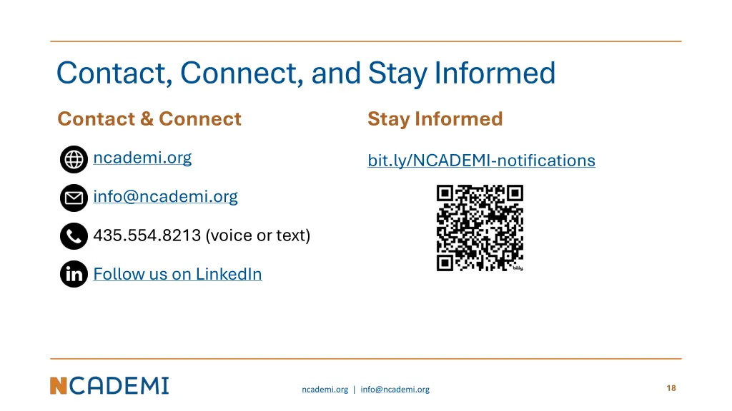 contact connect and stay informed